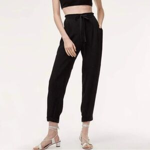 Aritzia Wilfred Trousers Dress Pants Cuffed Black Size 6